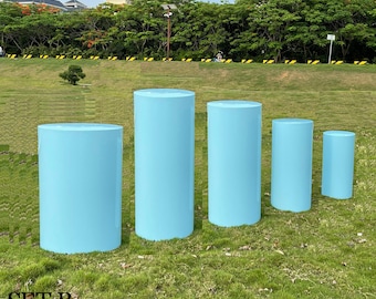 Custom Stylish pedestal cake table cylinder plinth pillar for wedding flower stand party event decor bridal shower couple shower baby shower