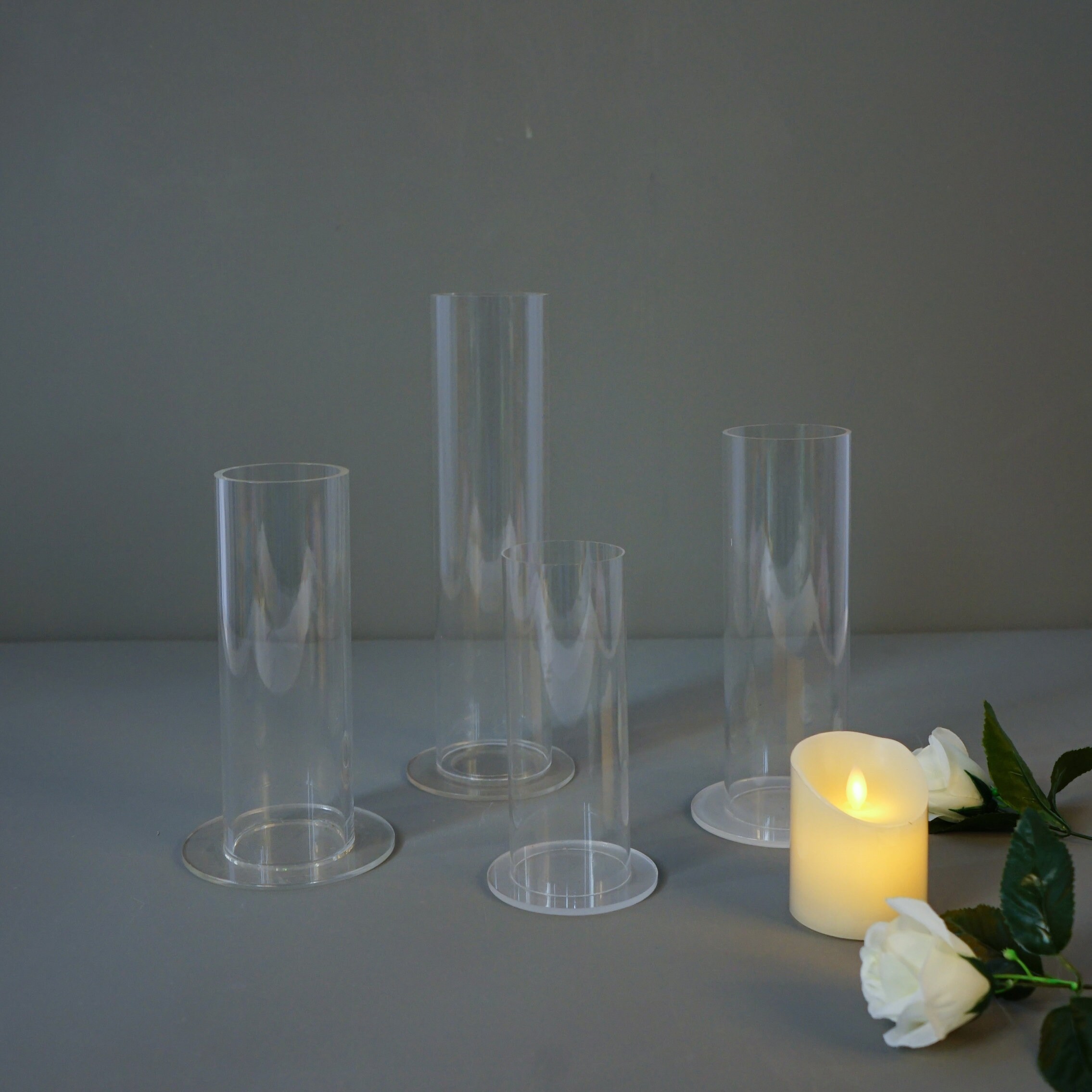 Acrylic Flower Vase Clear Floor Vase for Wedding Stage Etsy UK