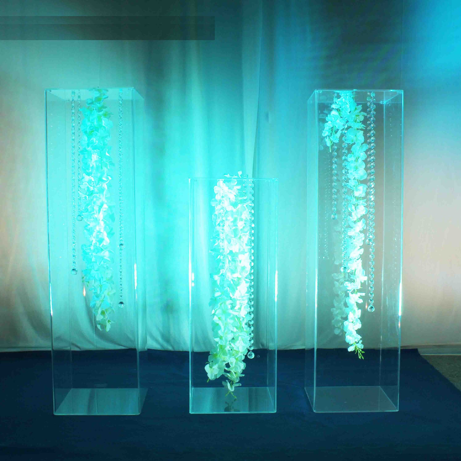 Acrylic Pedestal Stand Square Plinth Table for Wedding Events Etsy