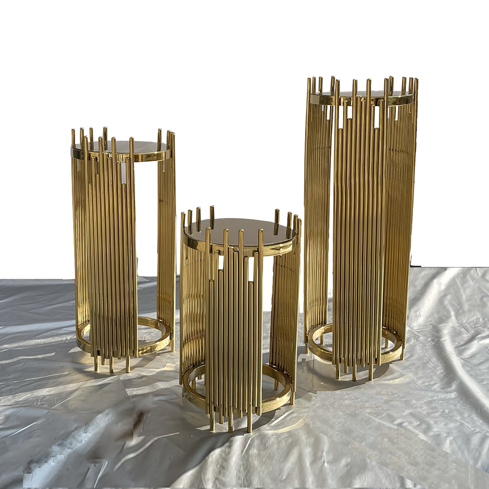 Gold Pedestal Stand Cylinder Plinth for Party Events Sweet Bar Etsy