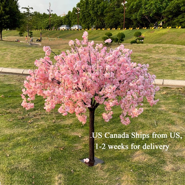 Lush pink cherry blossom tree detachable tree artificial silk tree for wedding table decoration dining table centerpiece events decor tree