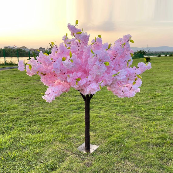 Benutzerdefinierte 4 Ft rosa Kirschblüte abnehmbare Kunstbaum künstliche Kirschblume für Hochzeit Event Tischdekoration Dekor Garten Hinterhof Dekor