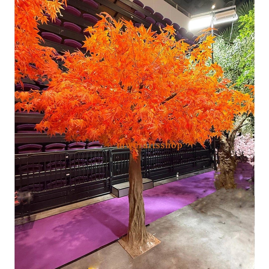 Custom Red Tree Custom 12 Ft Maple Tree Red Leave Tree Branch Detachable for Backyard ...