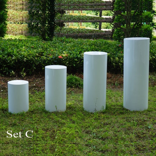Large size white shops pedestal thickened material plinth for wedding backdrops decor bridal shower aisle decor party events cake table ideas