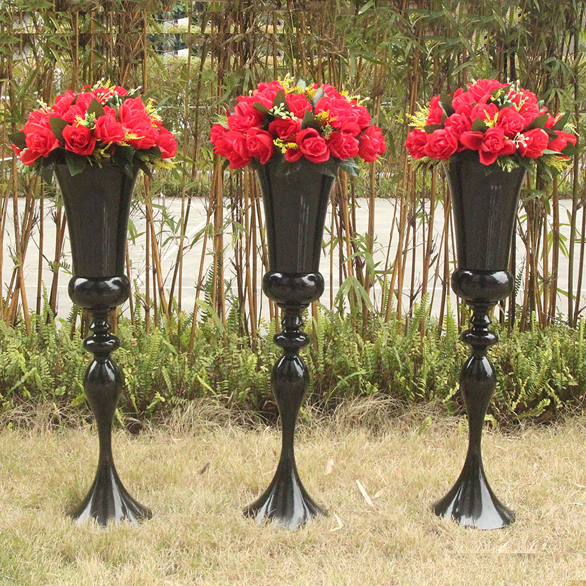 Flower vase tall floor vases metal pillars for wedding stage Etsy
