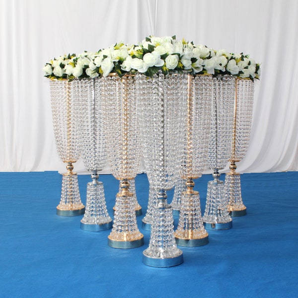 crystal centerpiece wedding table decor flower stand metal flower vase  table centerpiece wedding dining table decor party event  decor