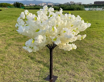 4 Ft detachable t white cherry blossom tree artificial tree fake cherry flowers wedding table centerpieces table decor home  garden  decor