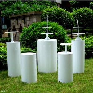 Large size high quality pedestal thickened material plinth wedding backdrops decor bridal shower aisle decor party events cake table ideas