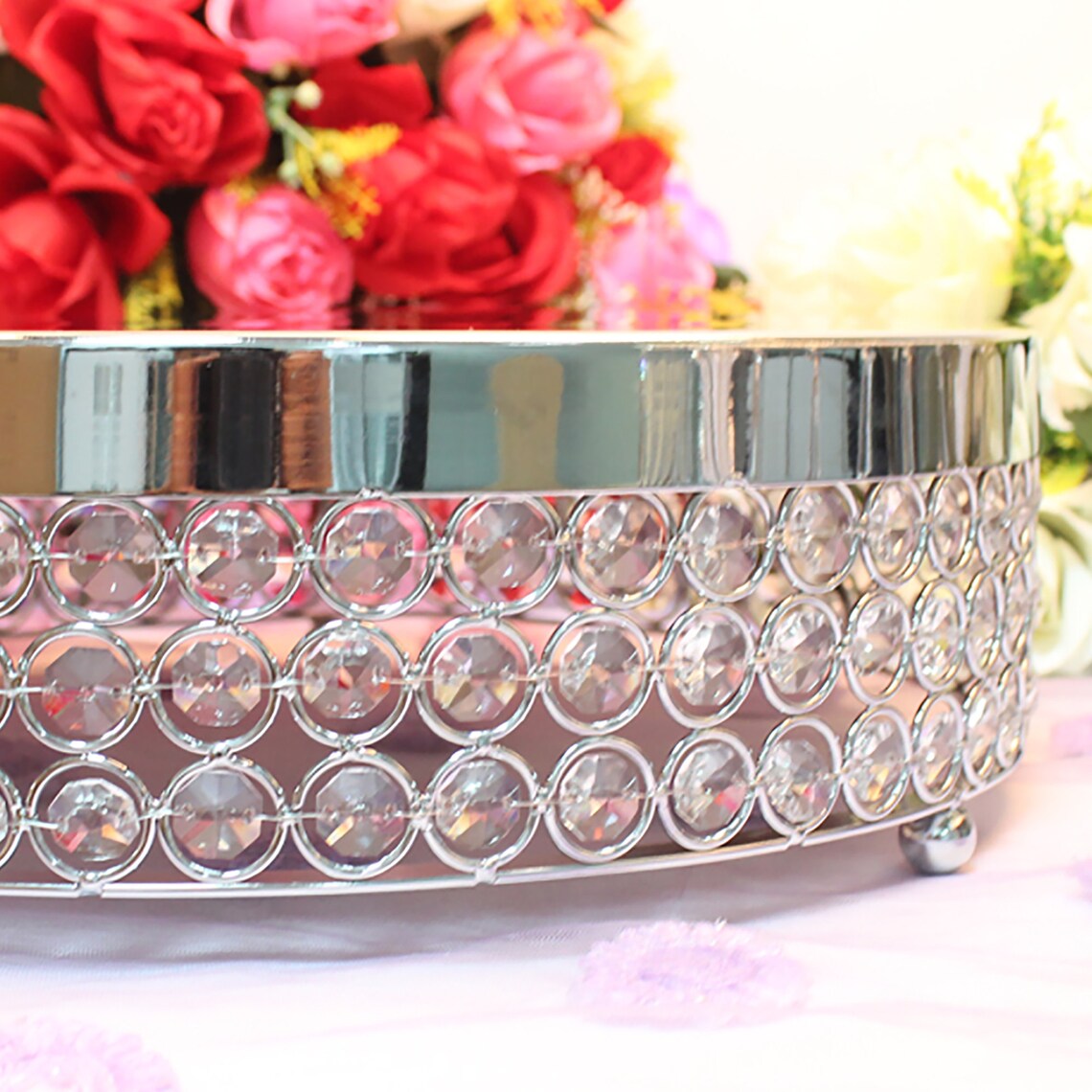 Mirrored Cake Stand Crystal Cupcake Holder for Wedding Dessert Etsy