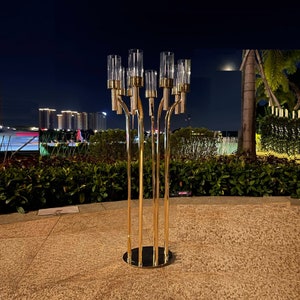 8 arms candelabra set table centerpiece wedding backdrops decor party events aisle decor bridal shower pillar stand couple shower decor idea