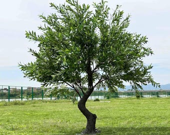 Custom Full Lush artificial olive tree 7Ft green decorative tree branch detachable for backyard garden decor restaurant or hotel lobby decor