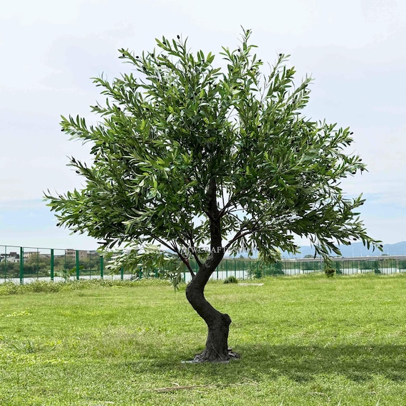 Custom Full Lush artificial olive tree 7Ft green decorative tree branch detachable for backyard garden decor restaurant or hotel lobby decor