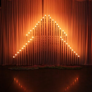Lighted Christmas backdrop golden tube background for wedding stage party events decor bridal shower couples shower decor birthday decor