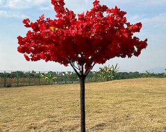 Custom 4Ft red cherry blossom tree artificial tree flower interchangeable for wedding table centerpiece home  garden decor party aisle decor