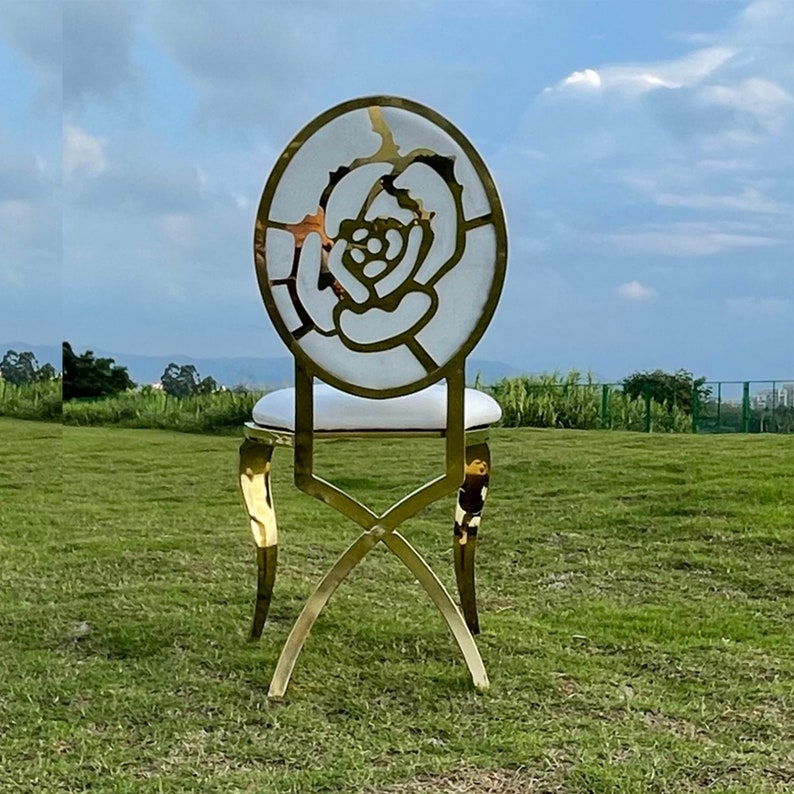 Rose Style Gold Chair Wedding Chair Dining Room Chairs for Etsy