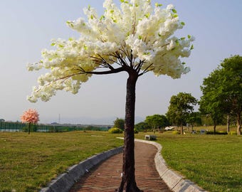 Decorazione personalizzata per corridoio, albero di ciliegio artificiale da 7 piedi, ramo staccabile, sfondo per foto di matrimoni, centro commerciale, hall di hotel