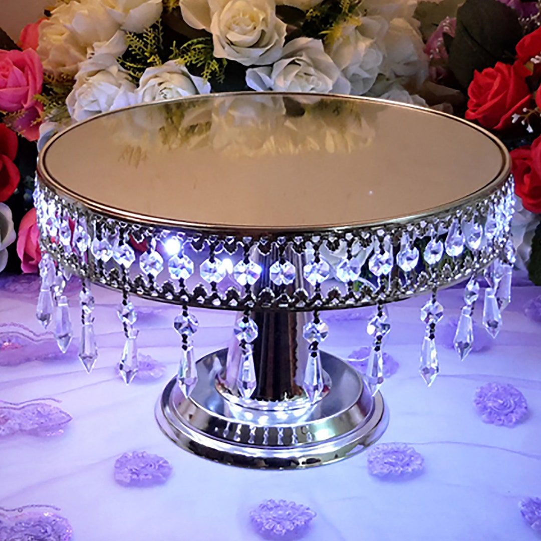 Luxury Cake Stand Mirrored Cupcake Holder for Wedding Centerpiece
