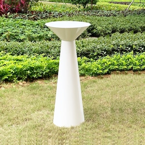 Conical cake table white bar table events dessert table wedding bridal shower cupcake table birthday party sweets table artwork show table