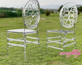 Custom ghost chair clear clear dining room chair acrylic chair bridal shower chair church events chair wedding party table decorate chairs