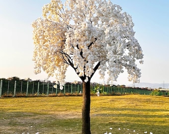 Custom 12.5Ft weeping cherry blossom tree white artificial cherry tree bloom tree for wedding aisle decor garden decor shopping Mall decor