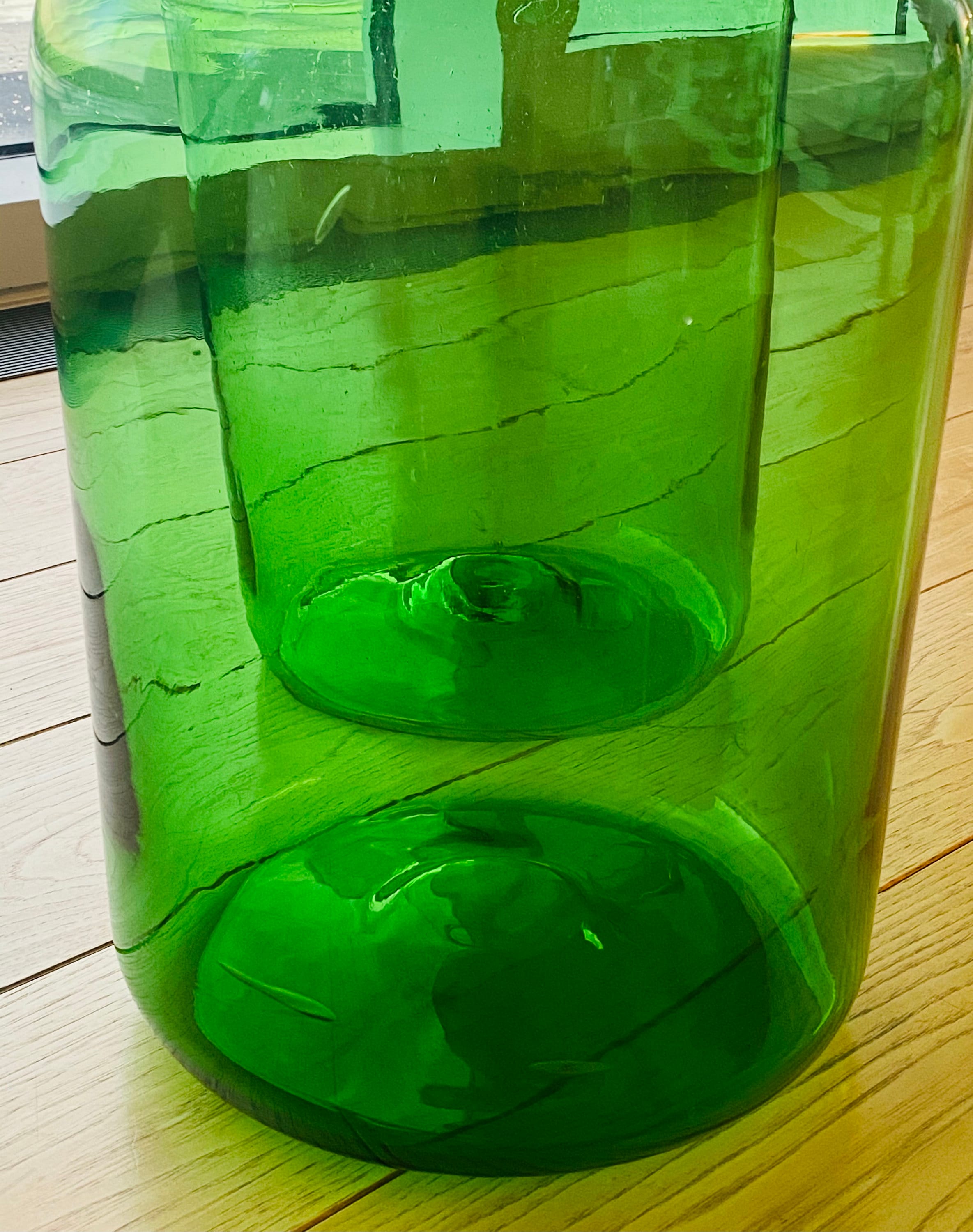 Extra Large Green Vintage Glass Jars/Vases 40cms high x 23cms Etsy
