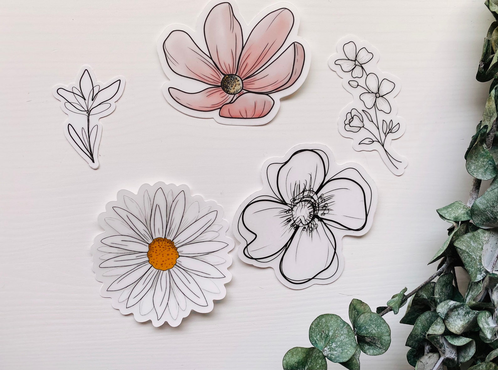 100 Autocollants Fleurs Printemps - Motifs Floraux Mignons Pour Déco Bouteille, Laptop, Journal Créatif | PVC Imperméable
