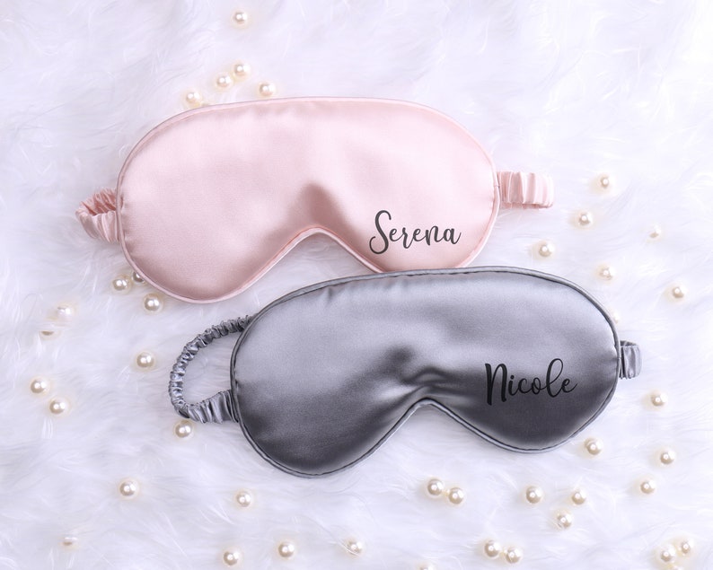 Personalized Satin Eye Masks for Sleeping Your Custom Text Etsy