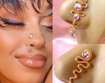 Hanging nose ring deals