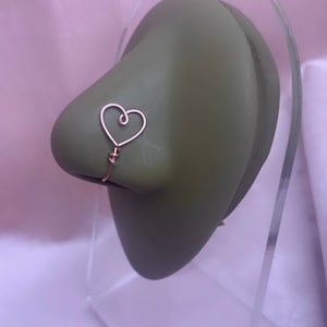 Heart Nose Cuff | Adjustable Nose Cuff No Piercing Necessary | Faux Nose Ring | Nose Clip | Valentine&#39;s Day Gifts for Them
