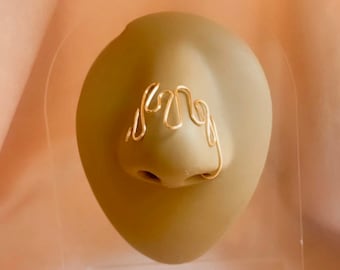 Nose Bridge Cuff | Nose Cuff | Adjustable Faux Fake Nose Ring | Nose Clip | Gifts for Them