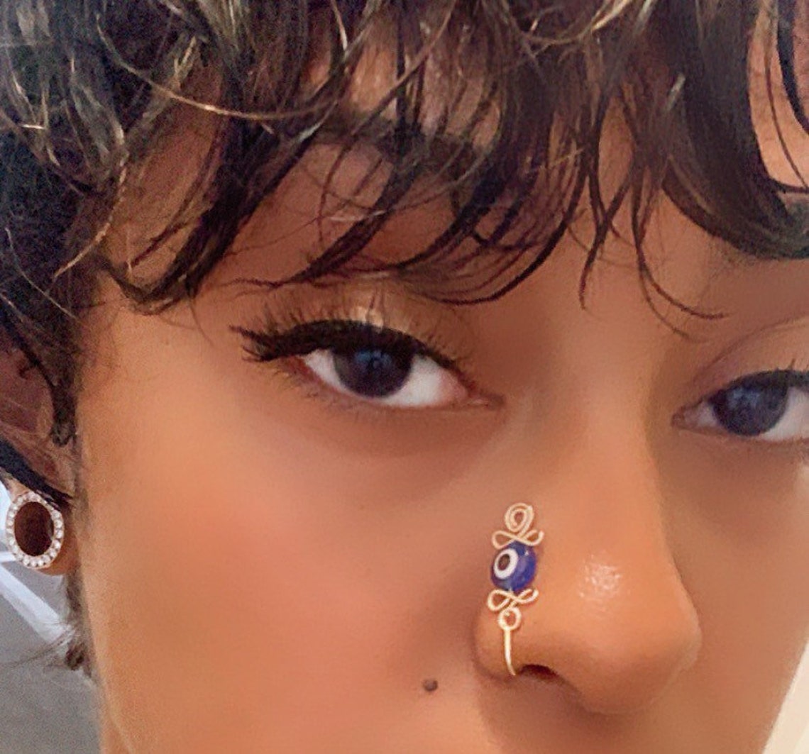 Evil Eye Adjustable Nose Cuff No Piercing Necessary | Etsy