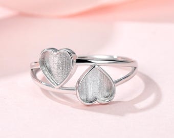 Love Entwined  Ring,  DIY Keepsake Ring Setting, Breastmilk, Ashes, Hair, Umbilical Cord Jewelry | Memorial & Sentimental Ring Base