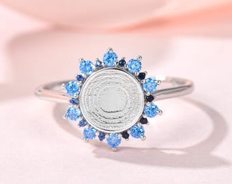 Sunshine Bezel Full Band Ring,  DIY Keepsake Ring Setting, Breastmilk, Ashes, Hair,Umbilical Cord Jewelry | Memorial & Sentimental Ring Base