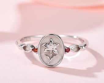Lily Ring Full Band Ring,  DIY Keepsake Ring Setting, Breastmilk, Ashes, Hair,Umbilical Cord Jewelry | Memorial & Sentimental Ring Base