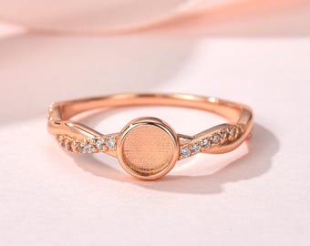 925 Sterling Breastmilk Ring Settings, Caroline Band, DIY Keepsake Jewelry, Breastmilk Jewelry Resin, Pet Hair Ring Gift for wife/new mom