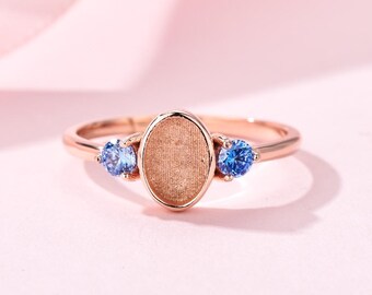 Celestial Oval Full Band Ring,  DIY Keepsake Ring Setting, Breastmilk, Ashes, Hair,Umbilical Cord Jewelry | Memorial & Sentimental Ring Base