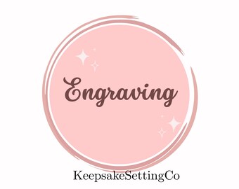 Personalized Engraving Add-On | Custom Text for Keepsake Jewelry | Name, Date, Initials | Meaningful Gift Upgrade