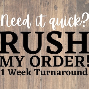 RUSH ORDER Service for Signs/Leash Holders Per Item.