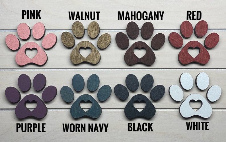 Custom Shiplap Dog Leash Holder, Two Dogs Personalized Leash holder, Dog Butt Leash Holder, Dog Paw Print Leash Holder, Housewarming Gift. image 5