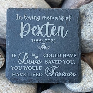 Pet Memorial Stone, Personalized Dog Slate Memorial, Custom Pet Memorial Plaque, Dog Memorial Stone, Pet Remembrance