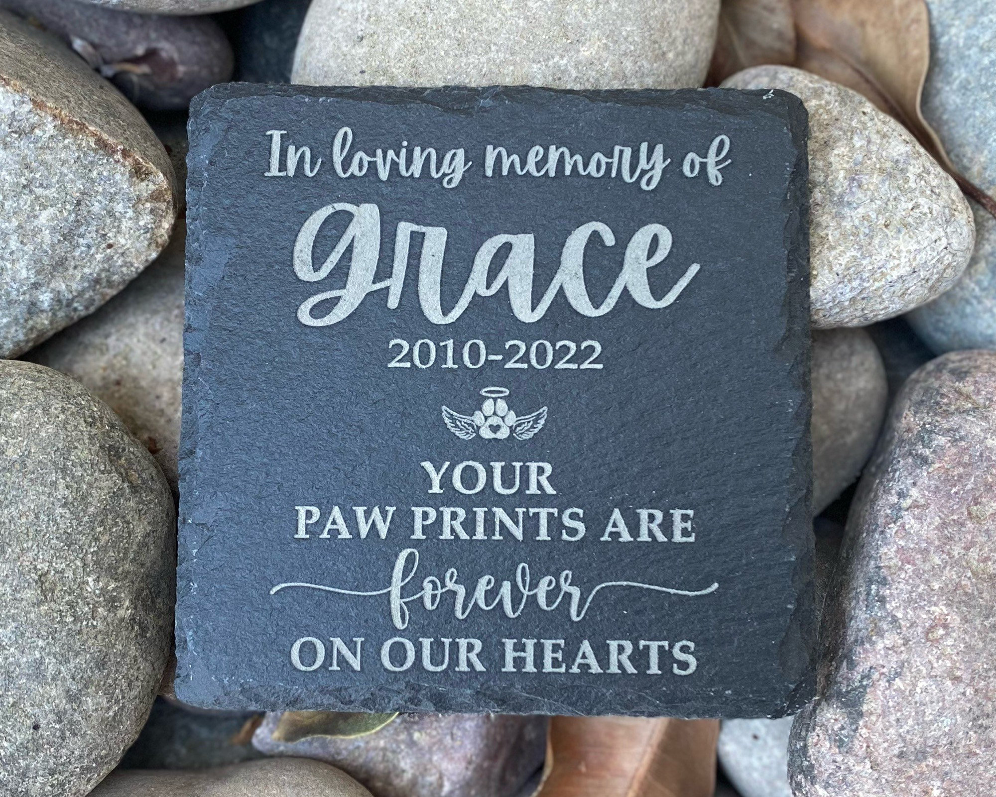 Targa In Ardesia Personalizzata Per Tomba Animale Domestico, Incisa, Commemorativa, UK