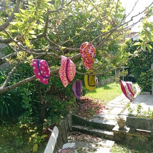 Sombreros rosas de mujer. Sombrero de pescador floral. Sombrero para el sol reversible. Sombrero de verano hecho a mano. Sombrero imagen 7