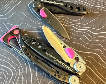 Leatherman Skeletool Poppin Pink Mods: 3D Printed Thumb Stud & Hammer