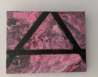 11x14 Toile 'Pink Space' acrylique pour la peinture