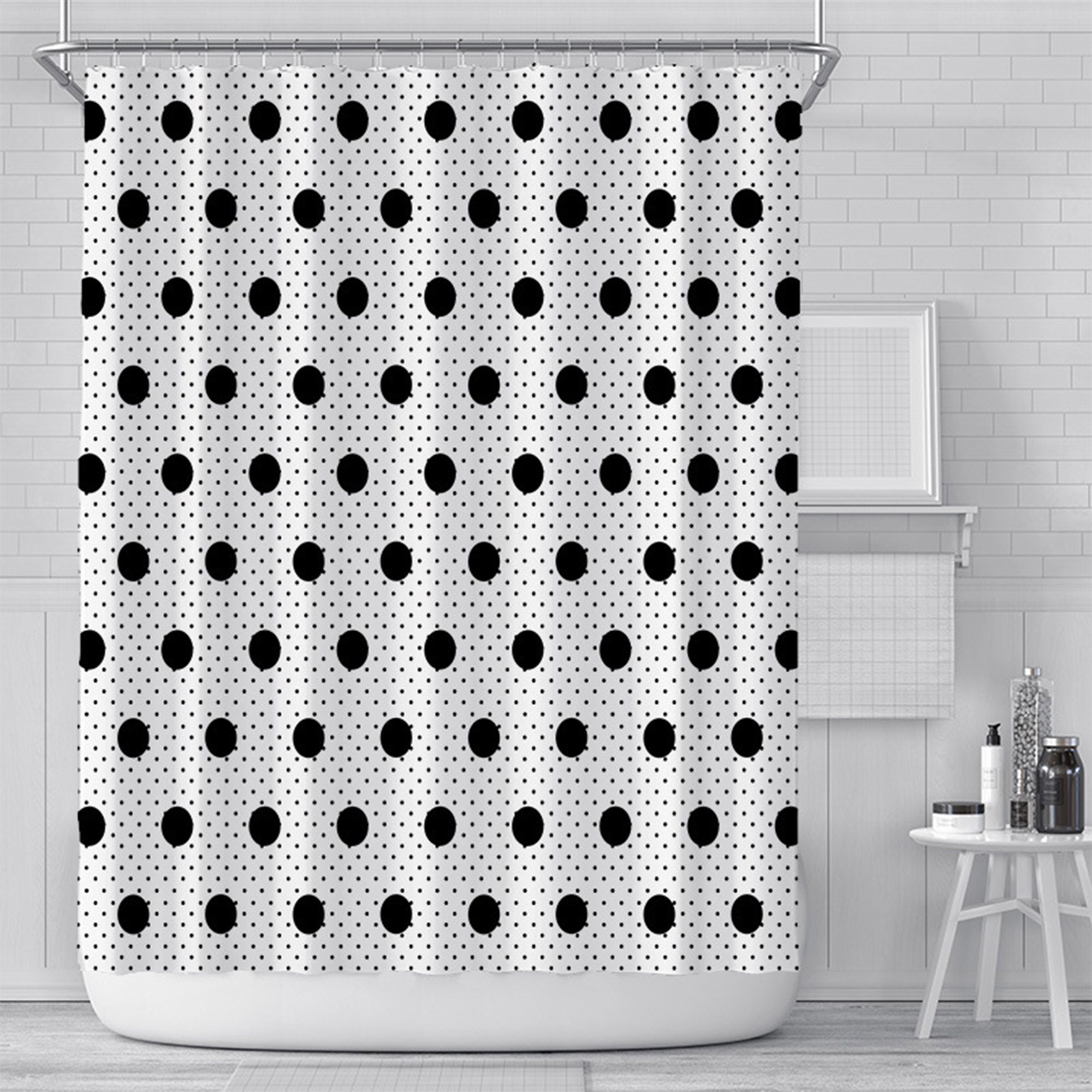 Polka Dot Print Shower Curtain Polka Dot Shower Curtain Etsy