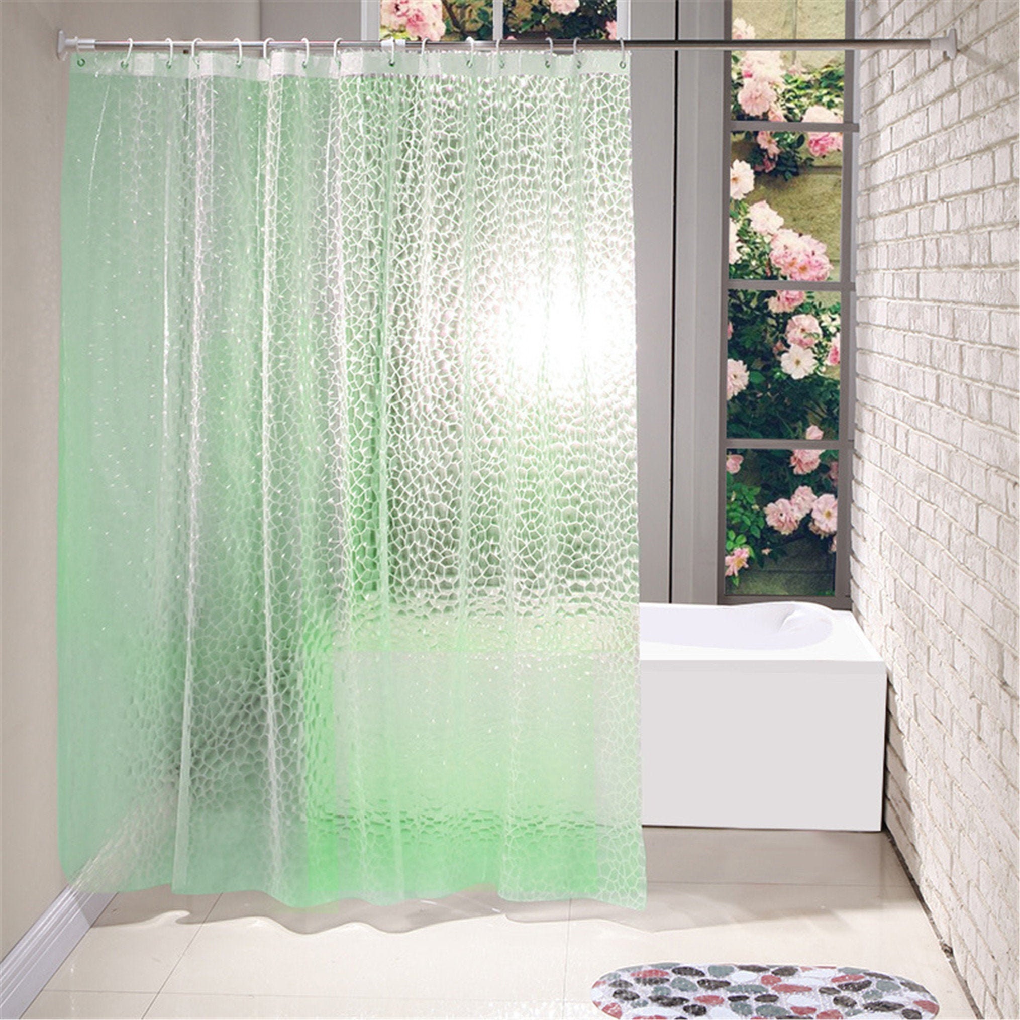 Green EVA Shower Curtain Liner Toilet Decoration Bathroom Etsy