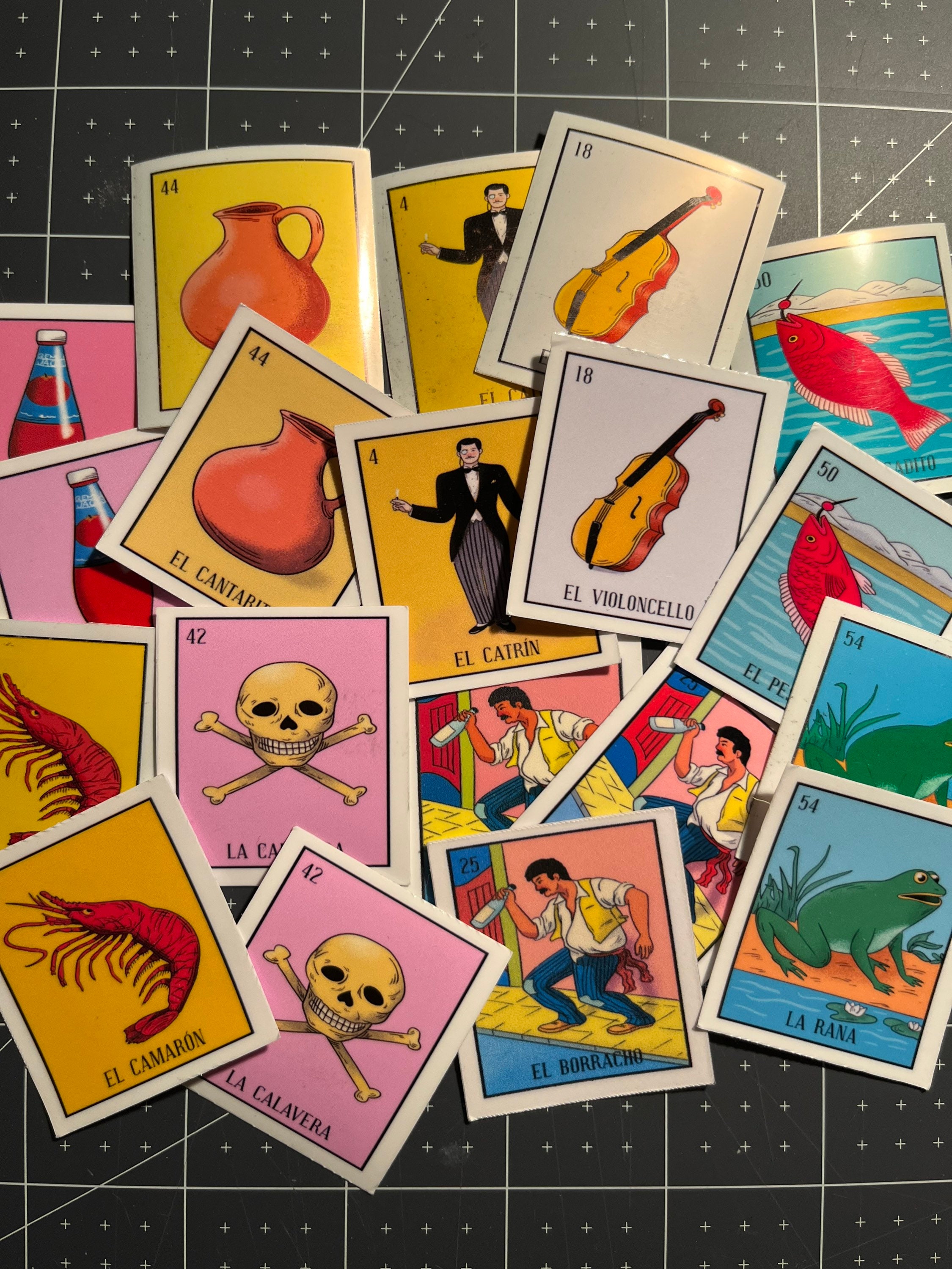 Loteria Stickers Set of 20 Single Character Mini Loteria Stickers - Etsy