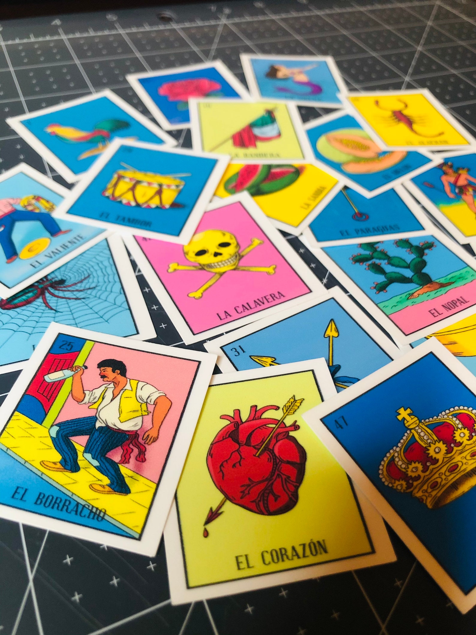 Loteria Stickers | Set of 20 Mini Loteria Stickers - Etsy