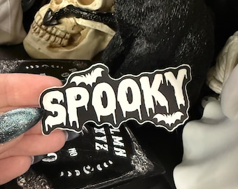 Spooky Halloween Sticker, Gothic Bat Horror Decal, Creepy Spooky Sticker Halloween Bat Sticker Vinyl Laptop Sticker Vinyl Spooky Bat Sticker