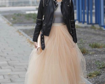 Frauen Tüllrock Hochzeit Tutu Rock Tüllrock Erwachsene Maxi Tüllrock Tüllrock Midi Brautjungfern Rock Boho Brautjungfern Blumenmädchen Skir